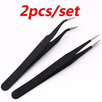 1/2 stuks Rechte Gebogen Nail Nipper Rvs Tweezer Clip Steentjes Kralen Pailletten Nipper Picking Puntjes Manicure Gereedschap stijl 1-2stk