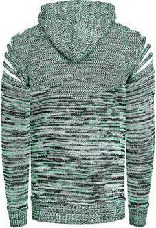 1/2 Zip Chunky Future Hoodie - maat M Groen