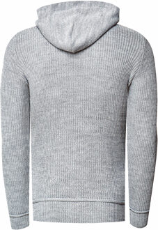 1/2 Zip Chunky Slim Fit Hoodie - maat XL Grijs