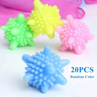 1/20Pcs Herbruikbare Wasserij Bal Schoonmaken Wasmachine Kleding Zachte Anti Kronkelende Cleaner Ball Huishoudelijke Accessoires Willekeurige Kleur 04