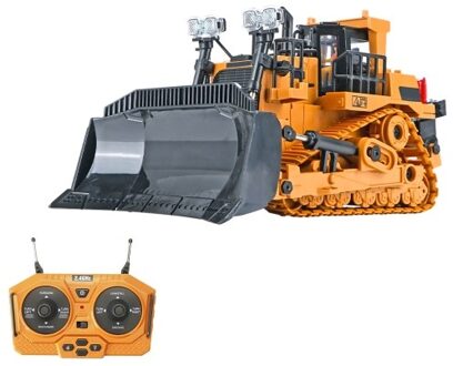 1/24 2.4GHz 9CH RC Bulldozer RC Construction Truck Engineering Vehicles Educational Toys with Light Music