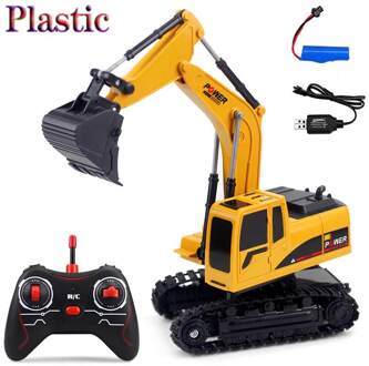 1:24 Rc Graafmachine Speelgoed 2.4Ghz 6 Kanaals Afstandsbediening Techniek Auto Metalen En Plastic Voertuig Rtr Voor Kids Kerst