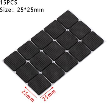 1-24Pcs Verdikking Zelfklevende Meubilair Been Voeten Tapijt Viltjes Anti Slip Mat Bumper Demper Voor Stoel tafel Protector Hardware 25X25mmX15pcs