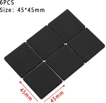1-24Pcs Verdikking Zelfklevende Meubilair Been Voeten Tapijt Viltjes Anti Slip Mat Bumper Demper Voor Stoel tafel Protector Hardware 45X45mmX6pcs