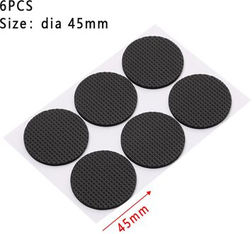 1-24Pcs Verdikking Zelfklevende Meubilair Been Voeten Tapijt Viltjes Anti Slip Mat Bumper Demper Voor Stoel tafel Protector Hardware dia 45mmX6pcs