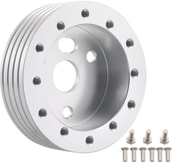 1 "25 Mm Auto Zilveren Stuurwiel Boss Spacer Aluminium Hub Adapter Pad 3 Turn 6 Gaten Styling Universal
