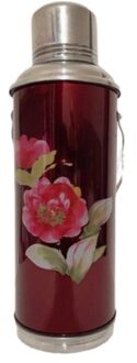 1.2l/2l Retro Travel Thermosflask Thermos Water Koffie Fles Rvs Coffee Cup Mok Warmte Koude Behoud 1.2L rood