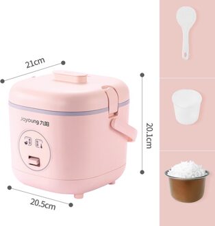 1.2L Mini Rijstkoker Multifunctionele Enkele Elektrische Non-stick Huishoudelijke Kleine Koken Machine Maken Porriage Soep A1 roze