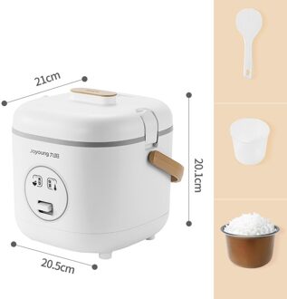 1.2L Mini Rijstkoker Multifunctionele Enkele Elektrische Non-stick Huishoudelijke Kleine Koken Machine Maken Porriage Soep A1 wit