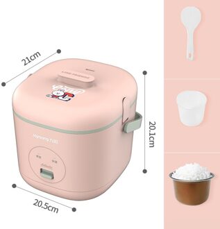 1.2L Mini Rijstkoker Multifunctionele Enkele Elektrische Non-stick Huishoudelijke Kleine Koken Machine Maken Porriage Soep A2 roze