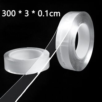 1/2M/3M Nano Magic Tape Dubbelzijdige Tape Siliconen Gekko Foam Tape Lijm Gekkotape Herbruikbare kan Gewassen Acryl Bevestiging Tape 300 X 3 X 0.1cm