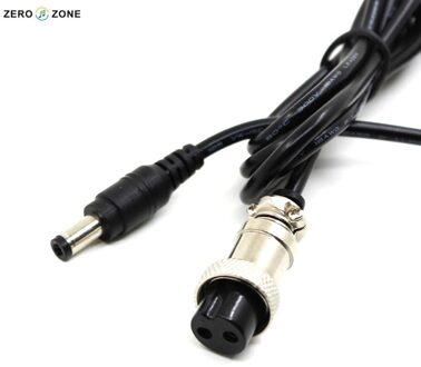 1.2M GX16-2 Pin Naar 5.5*2.5Mm (Or5.5 * 2.1Mm) dc Lineaire Voeding Air Output Kabel DC 2.5