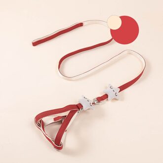 1.2M Kat Verstelbare Harnas Met Lead Leash Anti Vliegende Kat Leash Ademend Kat Touw Dierbenodigdheden Accessoires rood / width 1.5m