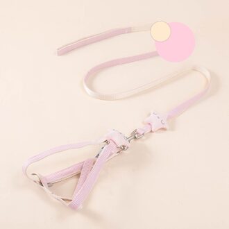 1.2M Kat Verstelbare Harnas Met Lead Leash Anti Vliegende Kat Leash Ademend Kat Touw Dierbenodigdheden Accessoires roze / width 1cm