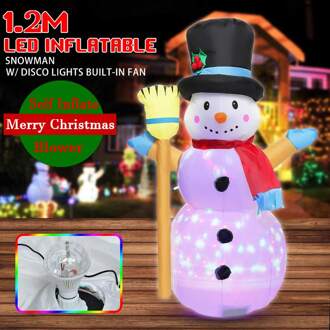 1.2M Kerst Led Opblaasbare Sneeuwpop Nachtlampje Indoor En Outdoor Decoratie Jaar Christmas Party Decor + Een Machine