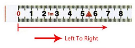 1-2M Rvs Mijter Track Meetlint Zelfklevende Metrische Schaal Heerser Roest-Proof Duurzaam En slijtvaste Heerser links to rechtsaf / 2 M