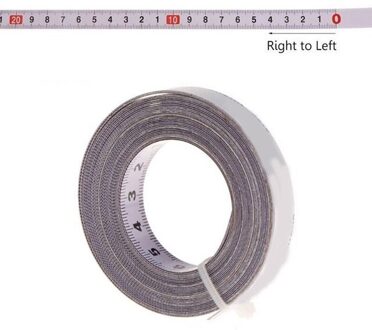 1-2M Rvs Mijter Track Meetlint Zelfklevende Metrische Schaal Heerser Roest-Proof Duurzaam En slijtvaste Heerser rechtsaf to links / 2 M