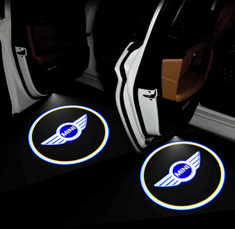 1/2pc Car Welcome Light Door Wireless Shadow Light Emblem Lamps For Mini Cooper S Countryman R56 R50 R53 F56 F55 R60 Car Styling