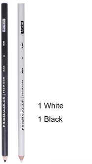 1/2Pc Prismacolor Kleurpotlood Zwart Witte Huid Kleuren Professionele Hoogtepunt Schets Potloden Graphite Kunstenaar Tekening Mengen 1 stk wit 1stk zwart