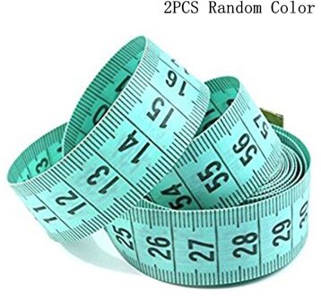 1/2Pcs 150Cm/60 "Body Meten Heerser Naaien Tailor Meetlint Soft Flat Naaien Heerser meter Naaien Meetlint Willekeurige Kleur 2stk willekeurig kleur