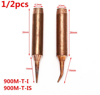 1/2pcs 900M T Series Pure Copper Soldering Iron Tip Lead-free Welding Sting For Hakko 936 FX-888D 852D Soldering Iron Station