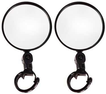 1/2Pcs Fiets Achteruitkijkspiegel Stuur Spiegel Fietsen Achteruitkijkspiegel Mtb Racefiets Scooter Siliconen Handvat Spiegel Fiets accessoires 1 paar