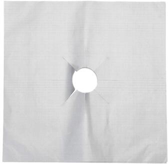 1/2Pcs Gasfornuis Protectors Herbruikbare Gasfornuisbrander Cover Liner Bescherming Mat Keuken Gadgets Silver1PCS