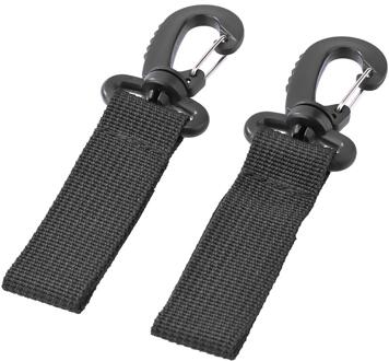 1/2Pcs Kinderwagen Haken Mummie Luier Tas Hanger Haken Boodschappentas Clip Kinderwagen Kinderwagen Accessoires 2stk zwart