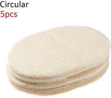 1/2Pcs Natuurlijke Loofah Afwas Doek Pot Kom Borstel Dubbelzijdige Reiniging Microvezel Keuken Decontaminatie Spons levert circulaire 2stk