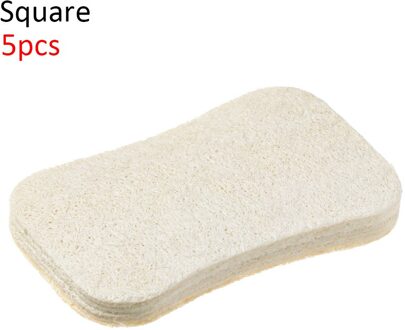 1/2Pcs Natuurlijke Loofah Afwas Doek Pot Kom Borstel Dubbelzijdige Reiniging Microvezel Keuken Decontaminatie Spons levert plein 2stk