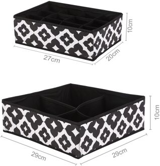 1/2Pcs Opvouwbare Opbergdoos Ondergoed Organizer Kledingkast Divider Lade Kast Bra Sokken Stropdassen Slaapkamer Ruimtebesparend multigrid 2stk