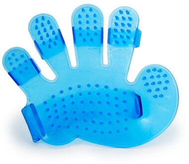 1/2Pcs Pet Borstel Handschoen Pet Haar Handschoen Kat Hond Grooming Douche Bad Massage Borstel Kam Handschoen Pet product Vinger Hand Vormige Handschoen blauw