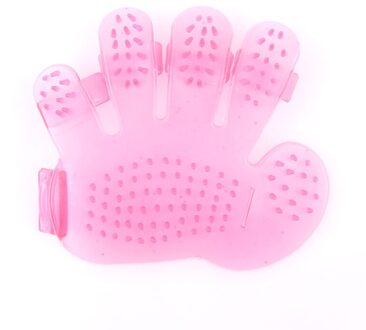 1/2Pcs Pet Borstel Handschoen Pet Haar Handschoen Kat Hond Grooming Douche Bad Massage Borstel Kam Handschoen Pet product Vinger Hand Vormige Handschoen roze