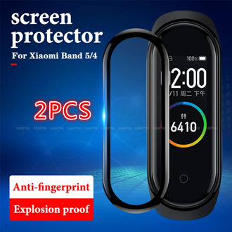 1~2PCS Soft Glass Film For Xiaomi Mi Band 5 Screen Protector Protection Film For Xiaom 5 Band Protective Glass Case Accessories