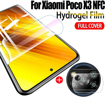 1-2pcs Soft hydrogel film for xiaomi little bit poco x3 nfc screen protectors on xiaomi poco x3 nfc camera lens film Not Glass