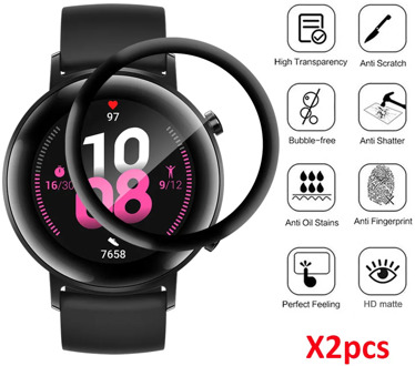 1-2pcs Tempered No Glass Film For Huawei Watch GT2 42MM Screen Protectors For Huawei Watch GT2 E GT 2E 46MM Full Protective Film