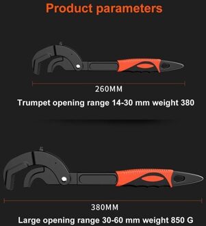 1/2Pcs Verstelbare Draagbare Koppel Ratchet Oliefilter Spanner Handgereedschap 26Cm/38Cm Multi-functie Wrench Set Oliefilter Spanner groot