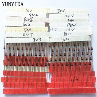 1/2w 0.5W Zener Diode 3.3-30V 14values*10pcs=140pcs Assorted Assortment Set New electronic diy kit