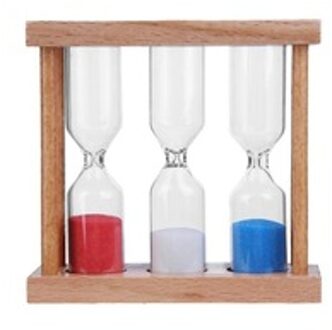 1/3/5 Minuten Houten Frame Zandloper Zandloper Zand Klok Timer Voor Kinderen Borstel Tanden Thuis Tafel Decor