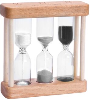 1/3/5 Minuten Zandloper Zand Timer Keuken School Moderne Houten Uur Zandloper Zandloper Zand Klok Thee Timers Woondecoratie wit zwart