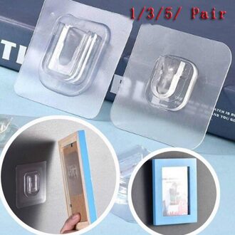 1/3/5 Paar Dubbele Kleefband Muur Deur Haken Herbruikbare Naadloze Home Zware Haken 5paar