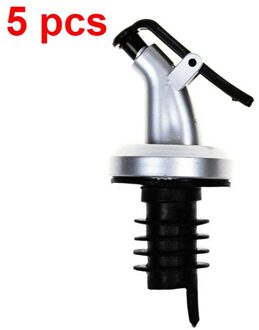 1/3/5 Pcs Fles Stopper Lekvrije Wijn Stop Fles Cap Wijn Schenker Tuit Stopper Dispenser Olijfolie Spuit keuken Gereedschap 5 stk