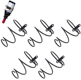 1/3/5 Pcs/Set Metalen Muur Gemonteerde Wijnrekken Rode Wijn Fles Display Houder F3MB Colorlessa