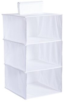 1/3/5-Plank Opknoping Closet Organizer Oxford Doek Opvouwbare Ondergoed Opbergrek Kleding Handtas Garderobe Accessoires wit-03