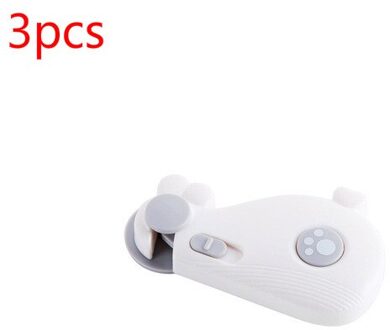 1/3/5Pcs Blauw/Wit Multifunctionele Kind Baby Veiligheid Lock Kast Kastdeur Lade veiligheid Sloten Kinderen Veiligheid Protector wit 3stk