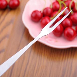 1/3/5Pcs Exquisitestainless Staal Bestek Fruit Vork Verjaardagsfeestje Fruit Pick Voorgerecht Snack Dessert Vork Keuken accessoires 3stk