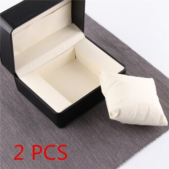 1/3/6 Grids Watch Box Lederen Horloge Case Houder Organisator Opbergdoos Voor Quartz Horloges Sieraden Dozen Display Roll beste Cadeau 2 stk boxes