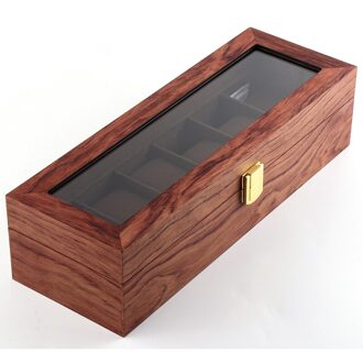 1/3/6 Grids Watch Box Lederen Horloge Case Houder Organisator Opbergdoos Voor Quartz Horloges Sieraden Dozen Display Roll beste Cadeau wood 1
