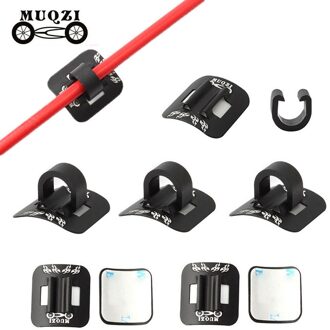 1/3/6 Stuks Zwart Plastic C Gesp Aluminiumlegering Base Frame U Gesp Conversie Val Adapter Vaste klem Fiets Olie Buizen Accessoire 6stk