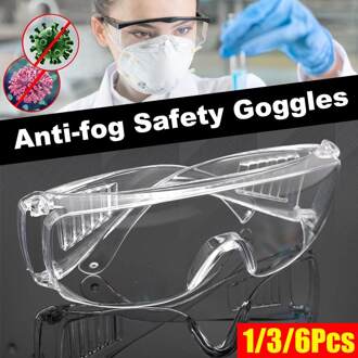 1/3/6Pcs Volledige Ingesloten Bril Veiligheidsbril Anti Dust Eye Winddicht Anti Dust Bril Fietsen rijden Lassen Goggle 3stk